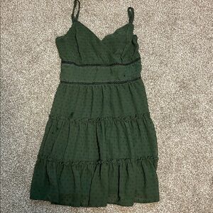 Vintage Green Spaghetti Strap Top Women One Size Boho Casual